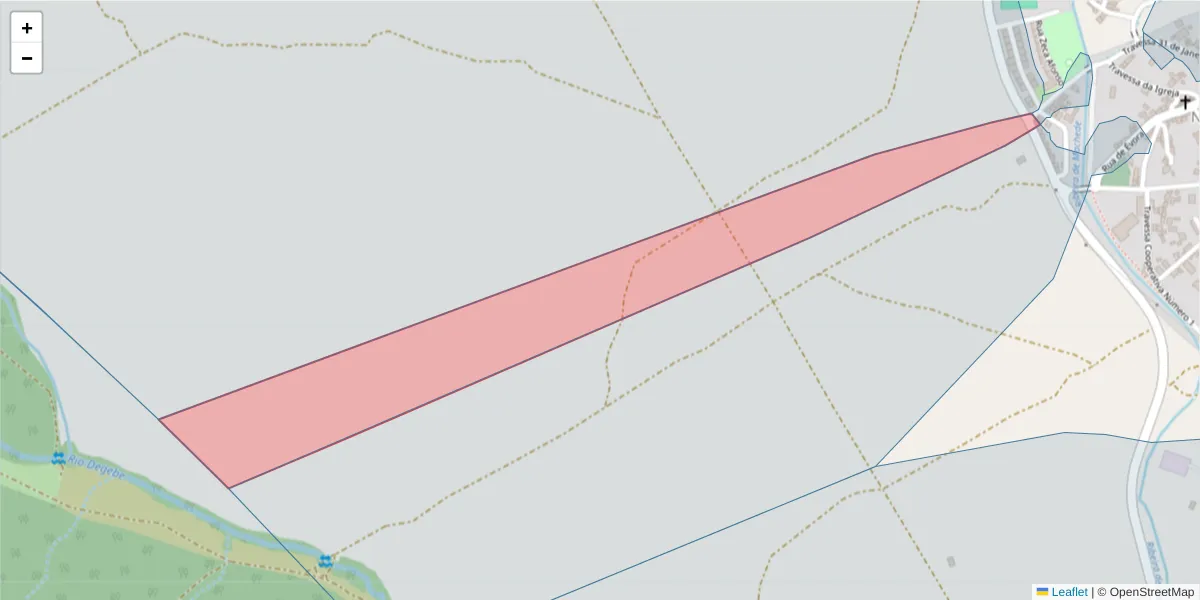 Mapa detalhado do código postal 7005-676 com limites, códigos postais vizinhos e agências dos correios