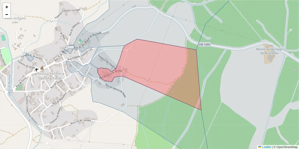 Mapa detalhado do código postal 7005-678 com limites, códigos postais vizinhos e agências dos correios