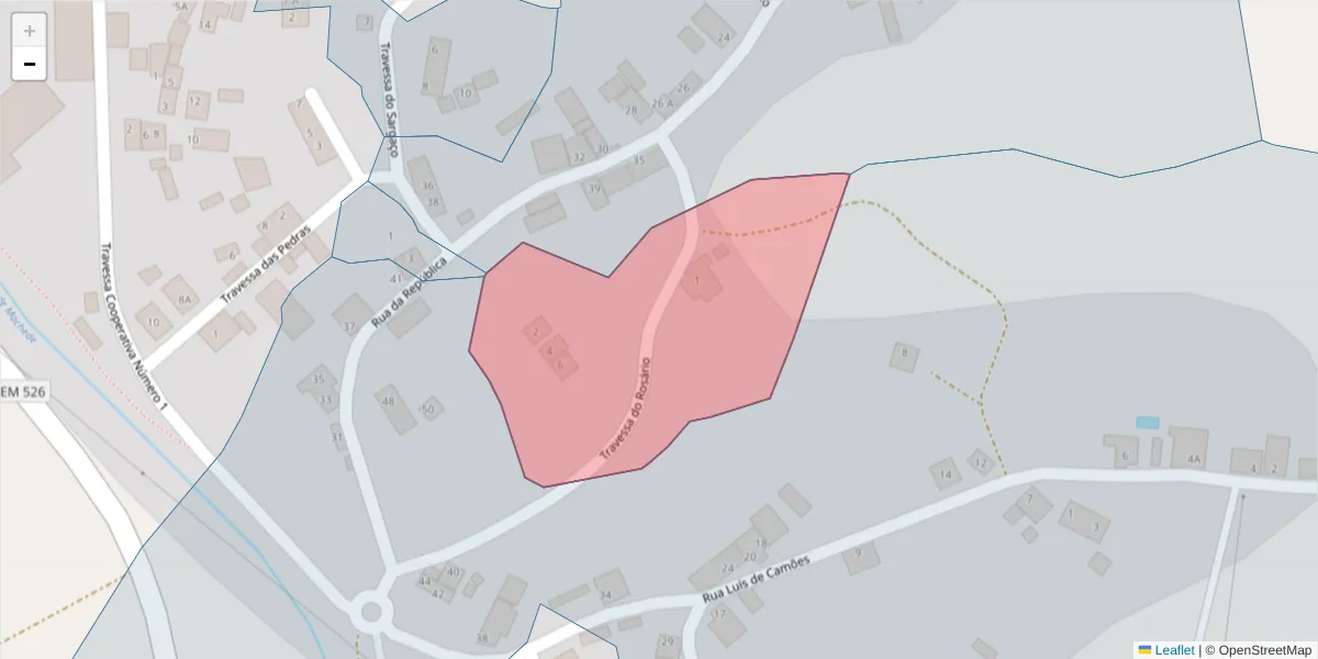 Mapa detalhado do código postal 7005-705 com limites, códigos postais vizinhos e agências dos correios