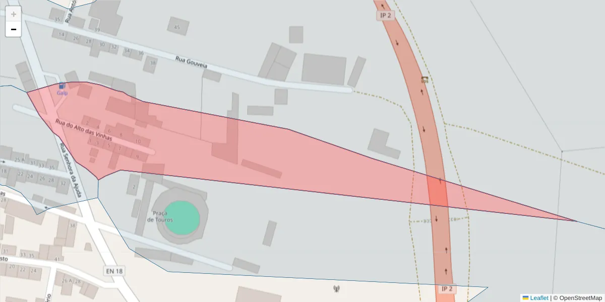 Mapa detalhado do código postal 7005-730 com limites, códigos postais vizinhos e agências dos correios
