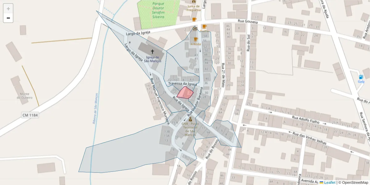 Mapa detalhado do código postal 7005-748 com limites, códigos postais vizinhos e agências dos correios