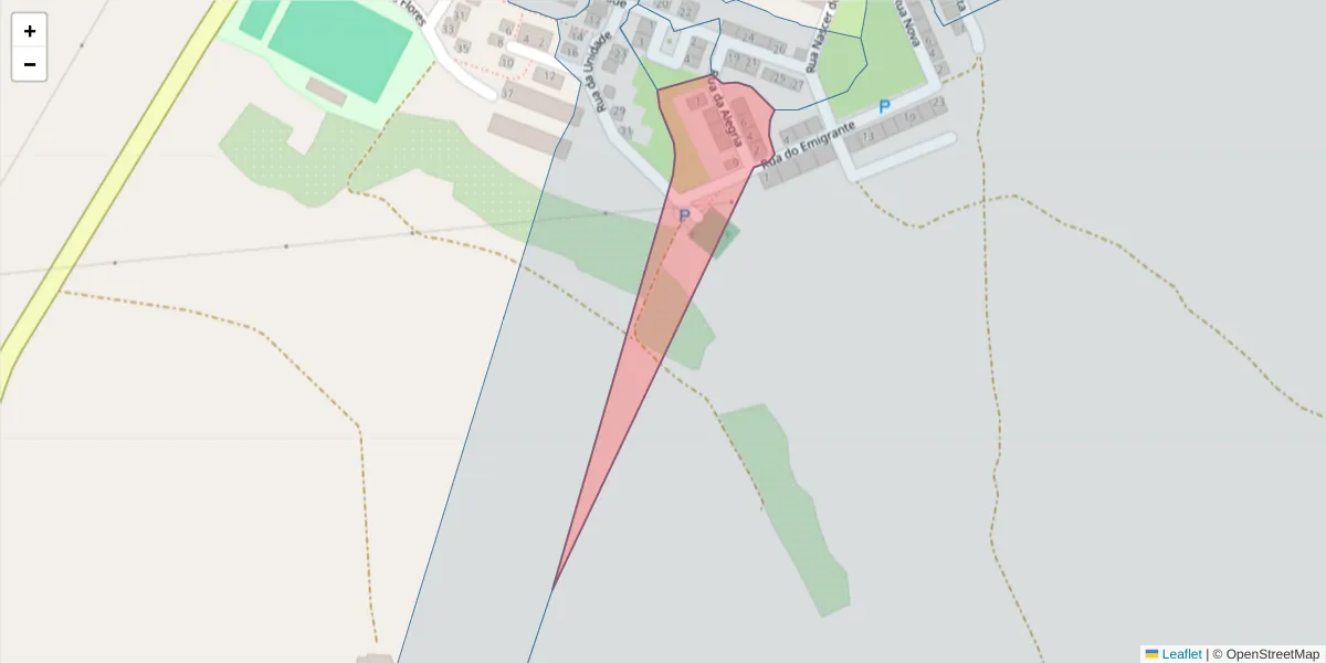 Mapa detalhado do código postal 7005-785 com limites, códigos postais vizinhos e agências dos correios