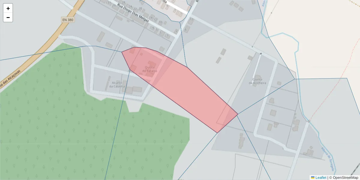 Mapa detalhado do código postal 7005-801 com limites, códigos postais vizinhos e agências dos correios