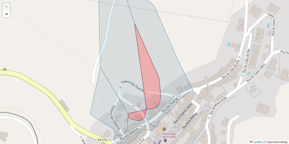 Mapa detalhado do código postal 7040-074 com limites, códigos postais vizinhos e agências dos correios