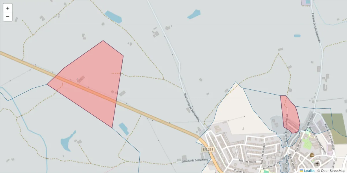 Mapa detalhado do código postal 7040-640 com limites, códigos postais vizinhos e agências dos correios