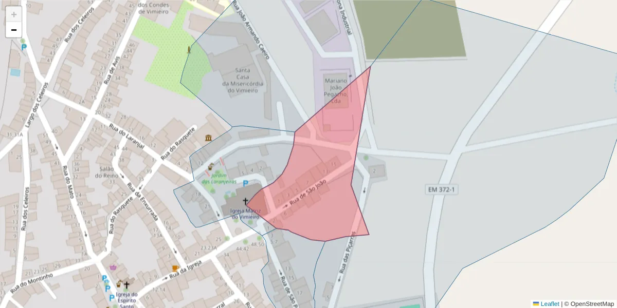 Mapa detalhado do código postal 7040-642 com limites, códigos postais vizinhos e agências dos correios