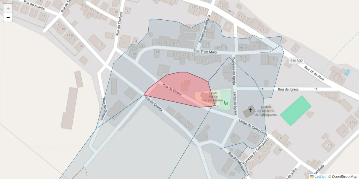 Mapa detalhado do código postal 7040-712 com limites, códigos postais vizinhos e agências dos correios