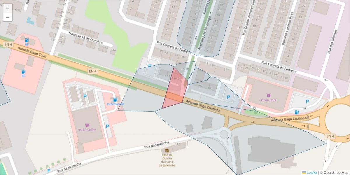 Mapa detalhado do código postal 7050-099;7050-078 com limites, códigos postais vizinhos e agências dos correios