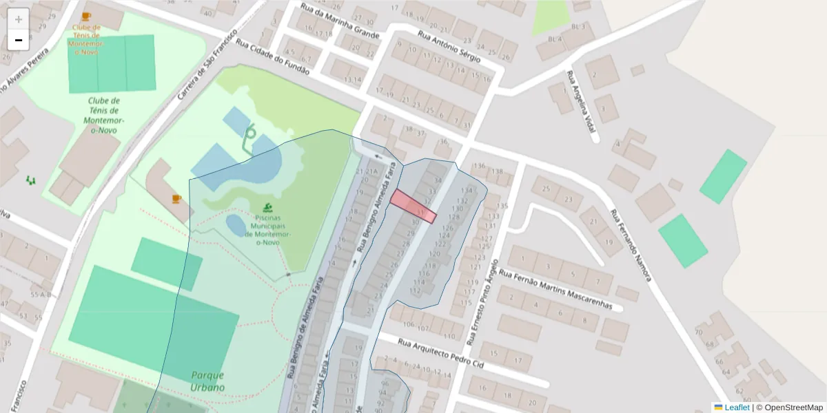 Mapa detalhado do código postal 7050-175;7050-151 com limites, códigos postais vizinhos e agências dos correios