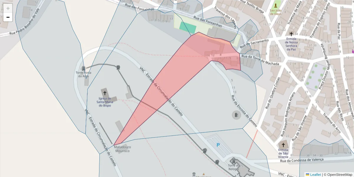 Mapa detalhado do código postal 7050-177 com limites, códigos postais vizinhos e agências dos correios
