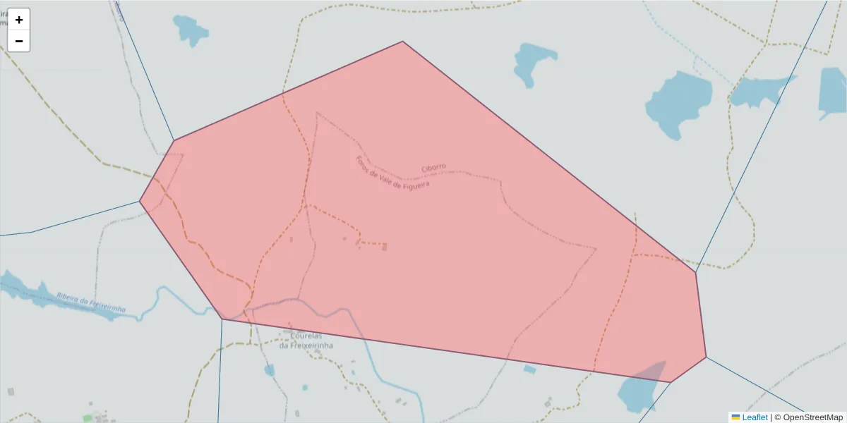 Mapa detalhado do código postal 7050-701 com limites, códigos postais vizinhos e agências dos correios