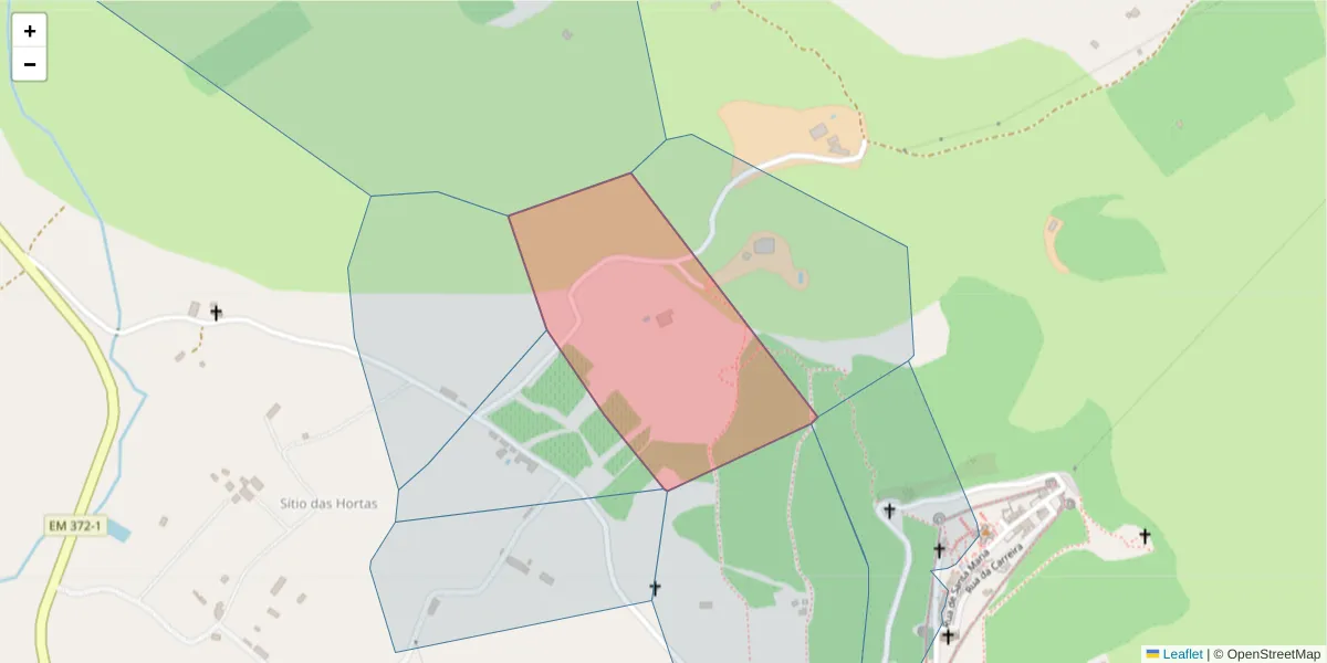 Mapa detalhado do código postal 7100-240 com limites, códigos postais vizinhos e agências dos correios