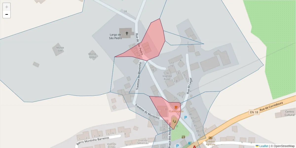 Mapa detalhado do código postal 7100-315 com limites, códigos postais vizinhos e agências dos correios