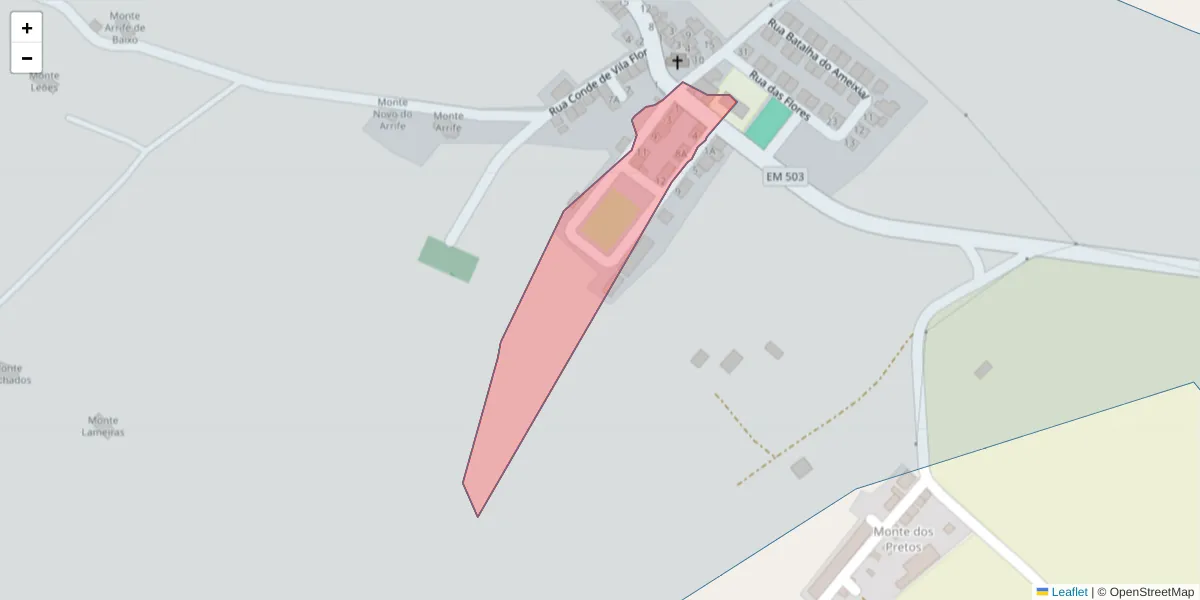 Mapa detalhado do código postal 7100-406 com limites, códigos postais vizinhos e agências dos correios