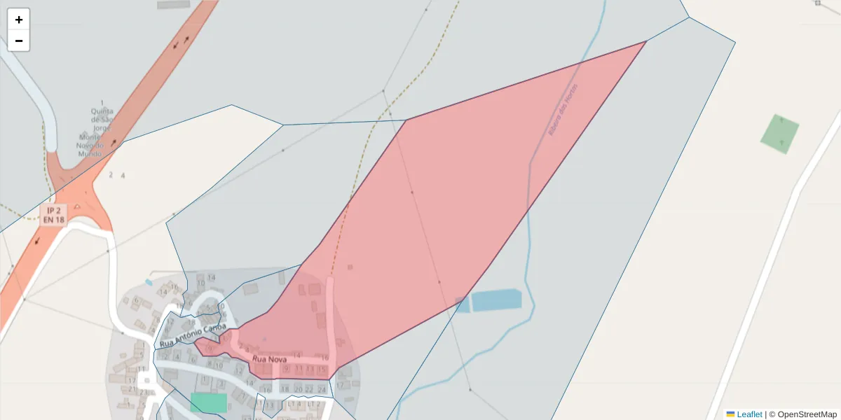 Mapa detalhado do código postal 7100-668 com limites, códigos postais vizinhos e agências dos correios