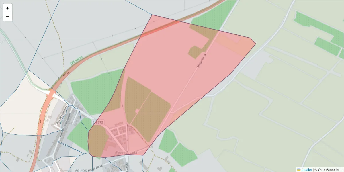 Mapa detalhado do código postal 7100-682 com limites, códigos postais vizinhos e agências dos correios