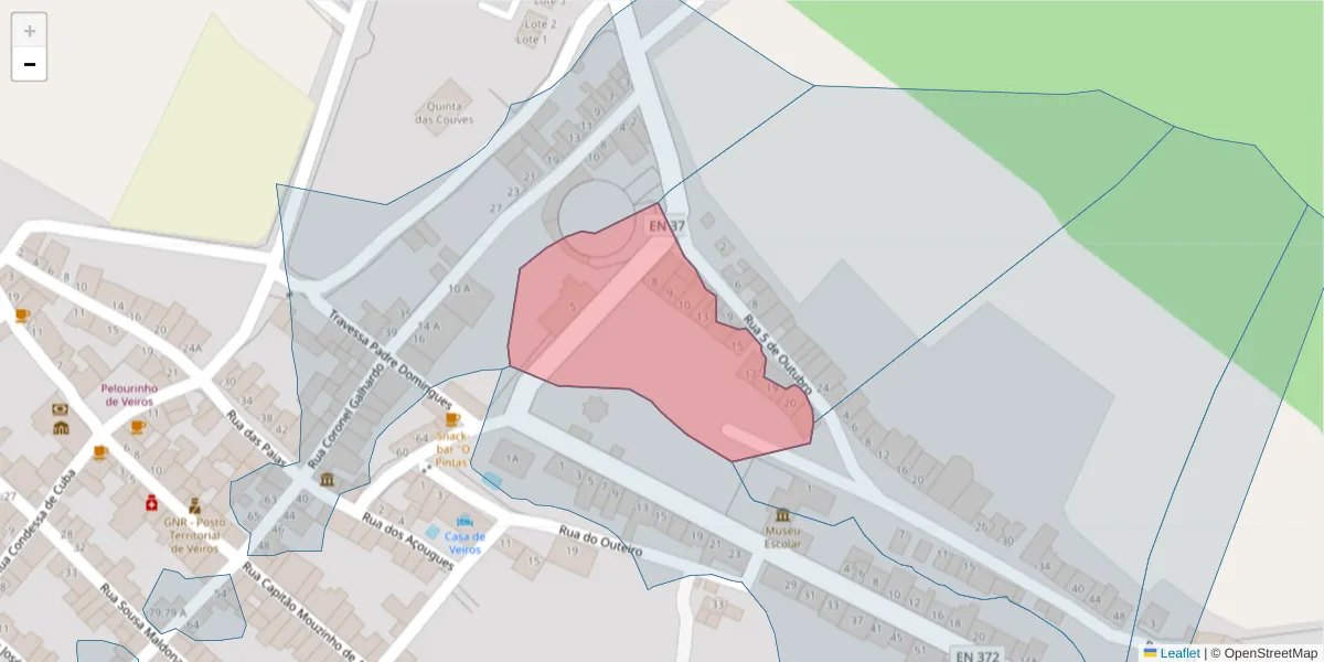 Mapa detalhado do código postal 7100-684 com limites, códigos postais vizinhos e agências dos correios