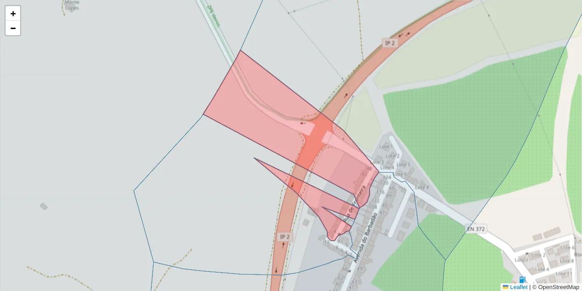 Mapa detalhado do código postal 7100-695 com limites, códigos postais vizinhos e agências dos correios