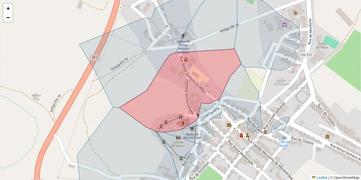 Mapa detalhado do código postal 7100-706 com limites, códigos postais vizinhos e agências dos correios