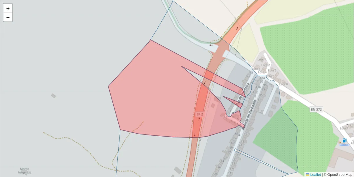 Mapa detalhado do código postal 7100-710 com limites, códigos postais vizinhos e agências dos correios