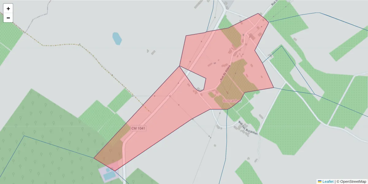 Mapa detalhado do código postal 7150-364 com limites, códigos postais vizinhos e agências dos correios