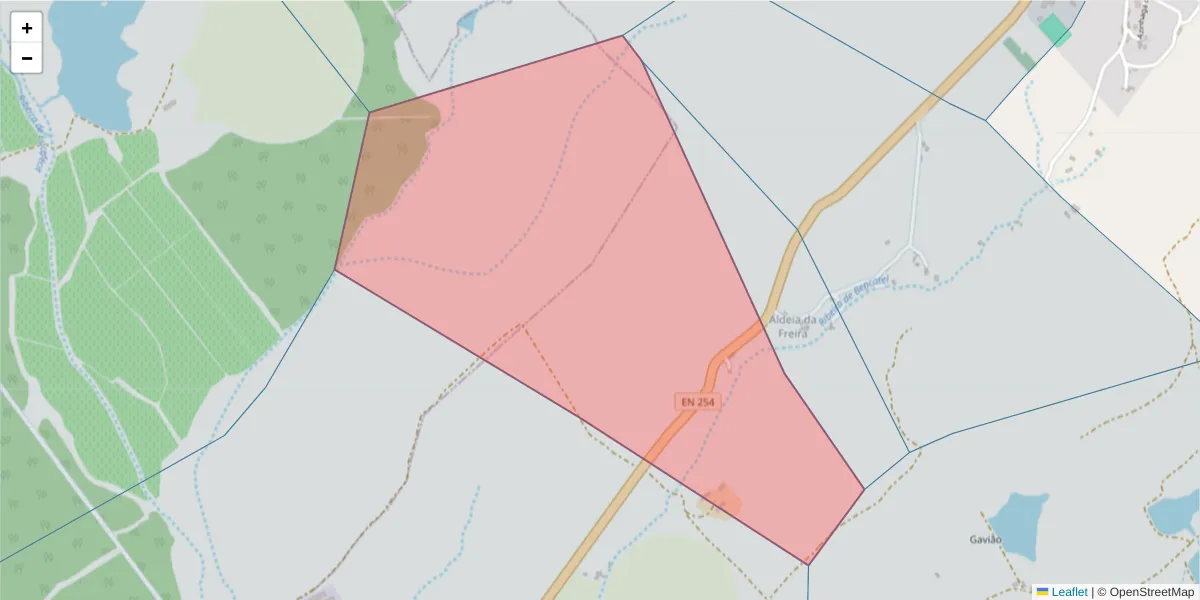 Mapa detalhado do código postal 7160-011 com limites, códigos postais vizinhos e agências dos correios