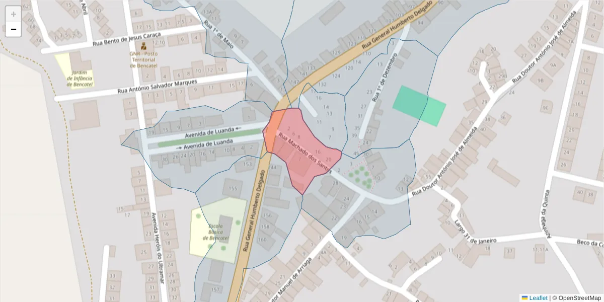 Mapa detalhado do código postal 7160-063 com limites, códigos postais vizinhos e agências dos correios