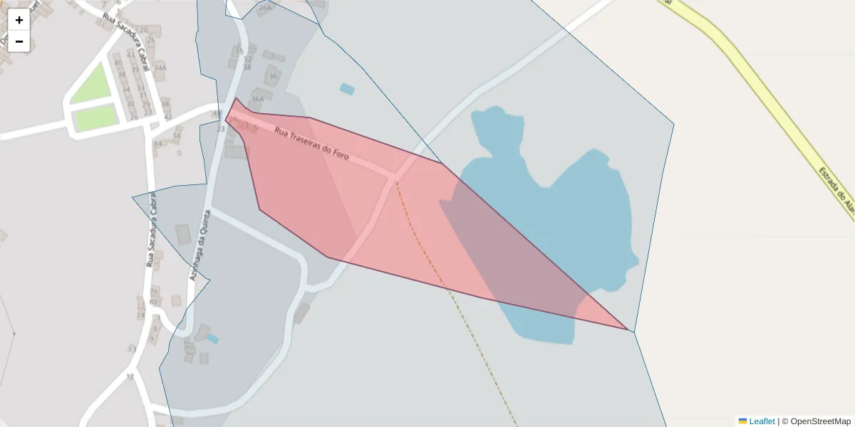 Mapa detalhado do código postal 7160-067 com limites, códigos postais vizinhos e agências dos correios