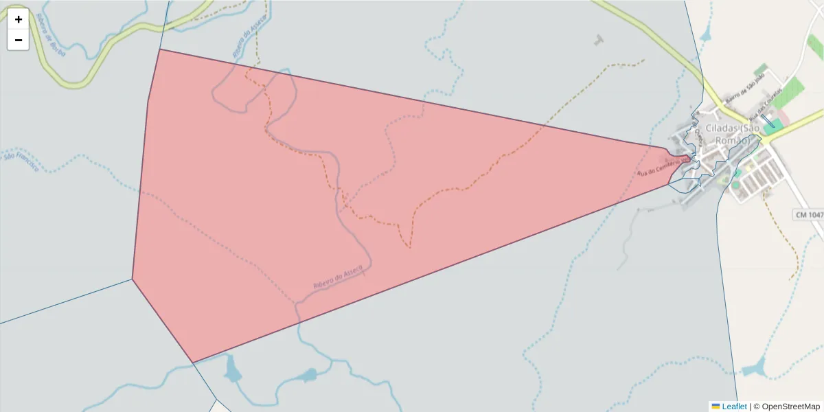 Mapa detalhado do código postal 7160-124 com limites, códigos postais vizinhos e agências dos correios