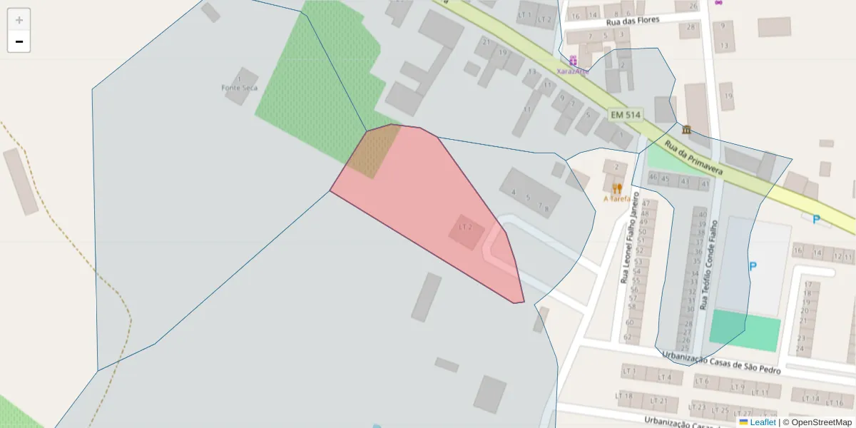 Mapa detalhado do código postal 7200-122 com limites, códigos postais vizinhos e agências dos correios