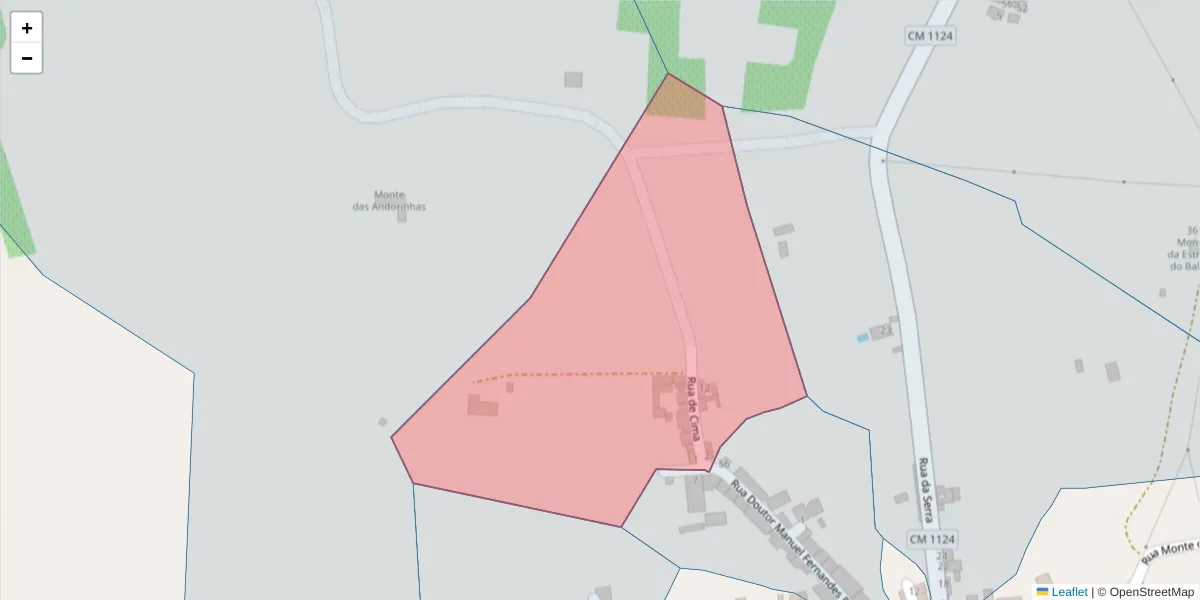 Mapa detalhado do código postal 7200-129 com limites, códigos postais vizinhos e agências dos correios