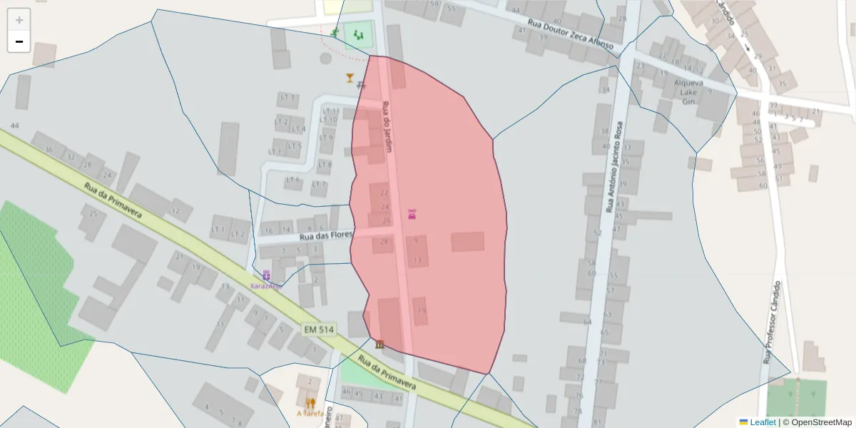 Mapa detalhado do código postal 7200-135 com limites, códigos postais vizinhos e agências dos correios