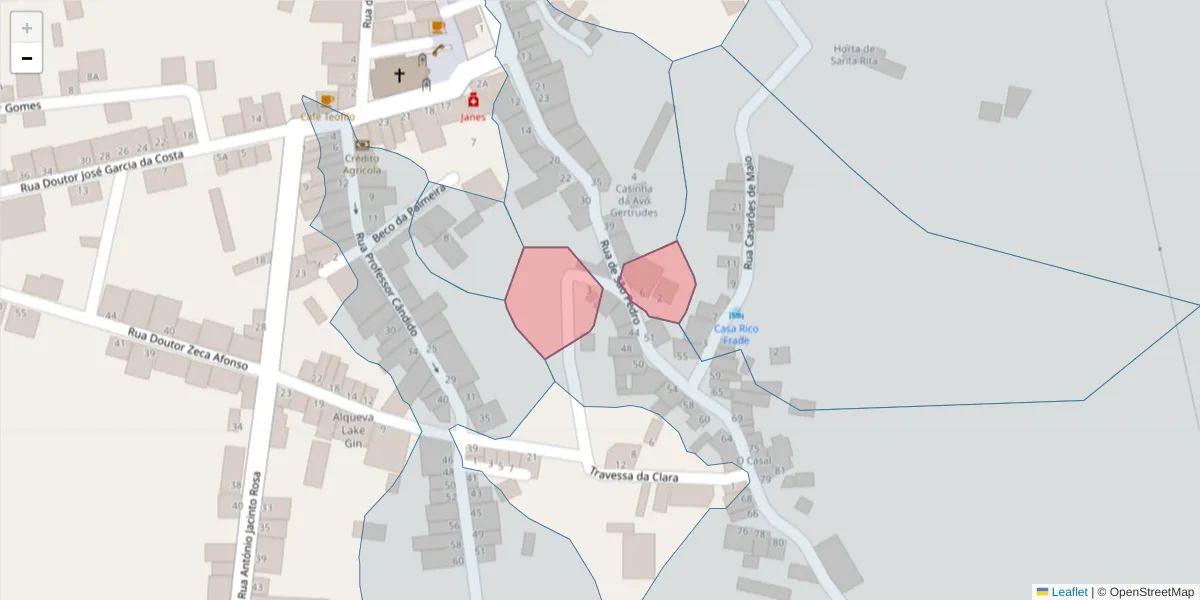Mapa detalhado do código postal 7200-148 com limites, códigos postais vizinhos e agências dos correios