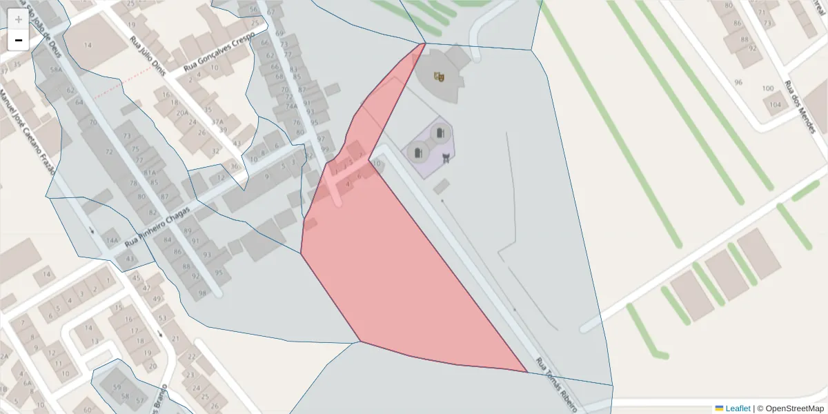 Mapa detalhado do código postal 7200-394 com limites, códigos postais vizinhos e agências dos correios