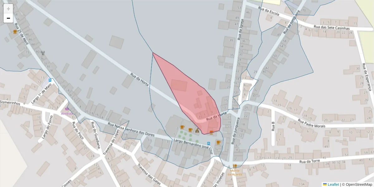 Mapa detalhado do código postal 7200-514 com limites, códigos postais vizinhos e agências dos correios
