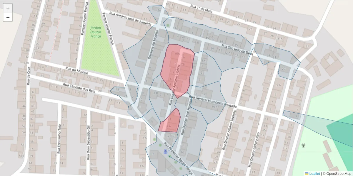 Mapa detalhado do código postal 7220-378 com limites, códigos postais vizinhos e agências dos correios