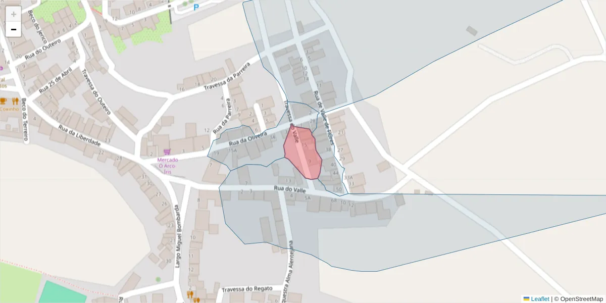 Mapa detalhado do código postal 7220-440 com limites, códigos postais vizinhos e agências dos correios