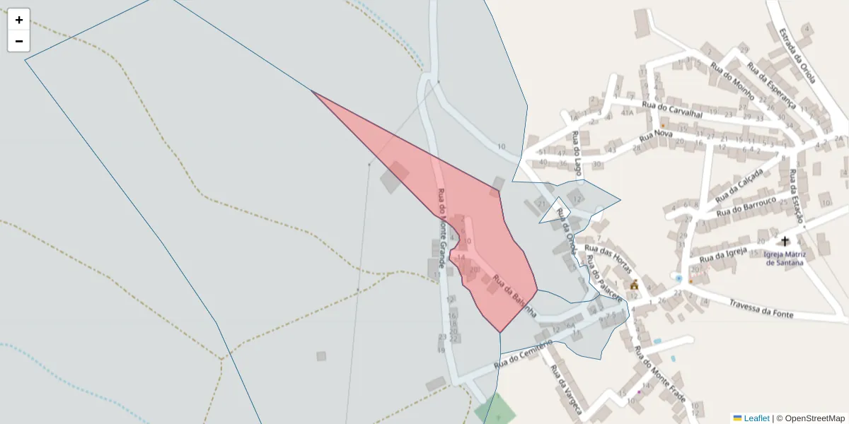 Mapa detalhado do código postal 7220-487 com limites, códigos postais vizinhos e agências dos correios