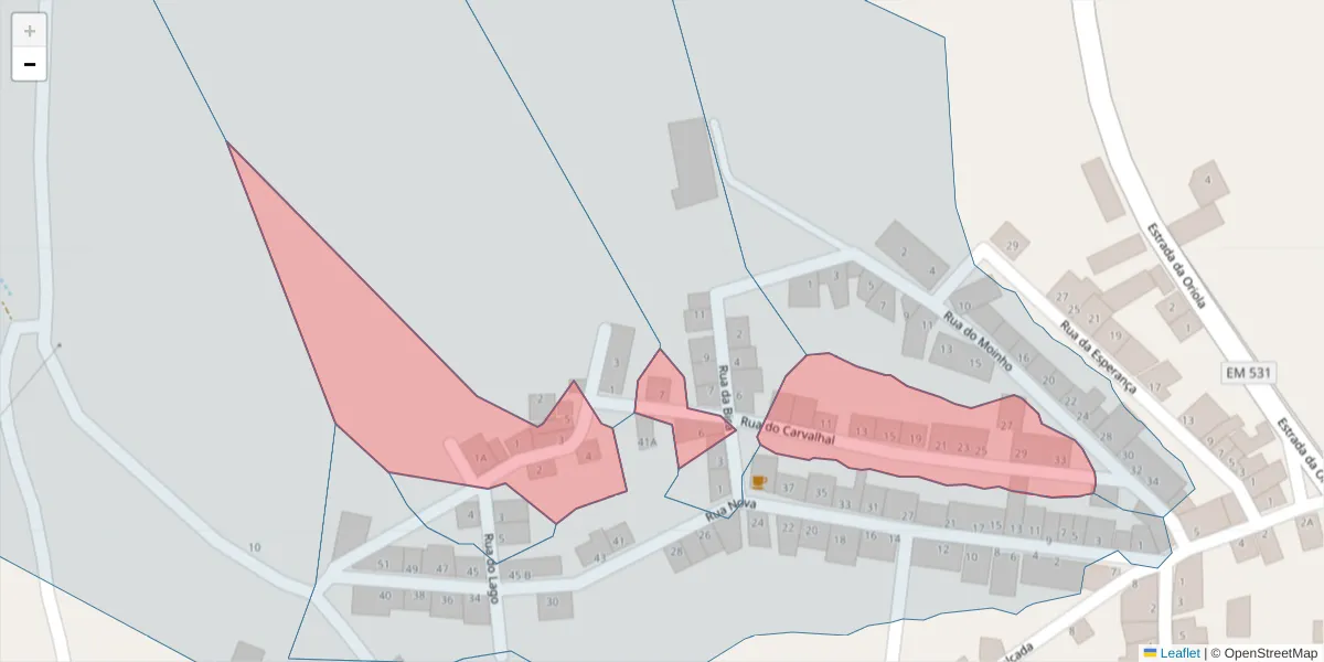 Mapa detalhado do código postal 7220-498 com limites, códigos postais vizinhos e agências dos correios