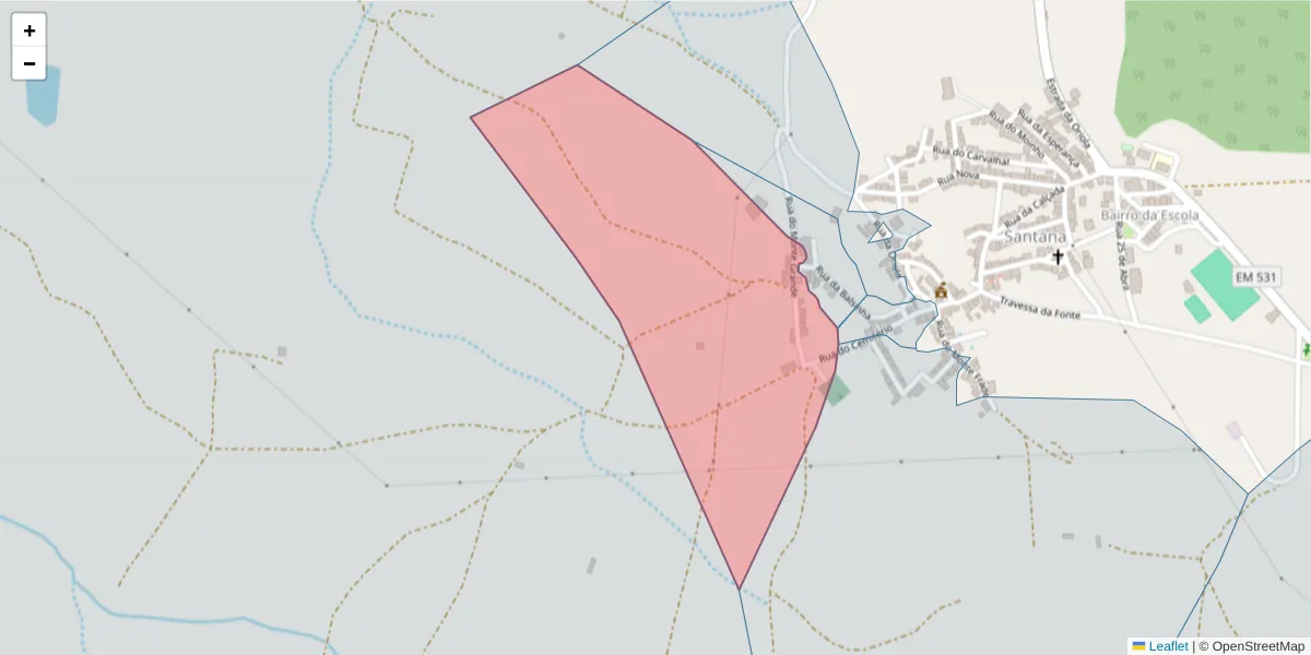 Mapa detalhado do código postal 7220-503 com limites, códigos postais vizinhos e agências dos correios