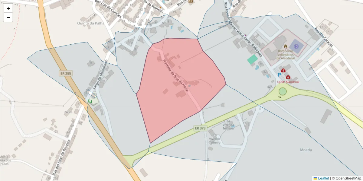 Mapa detalhado do código postal 7250-148 com limites, códigos postais vizinhos e agências dos correios