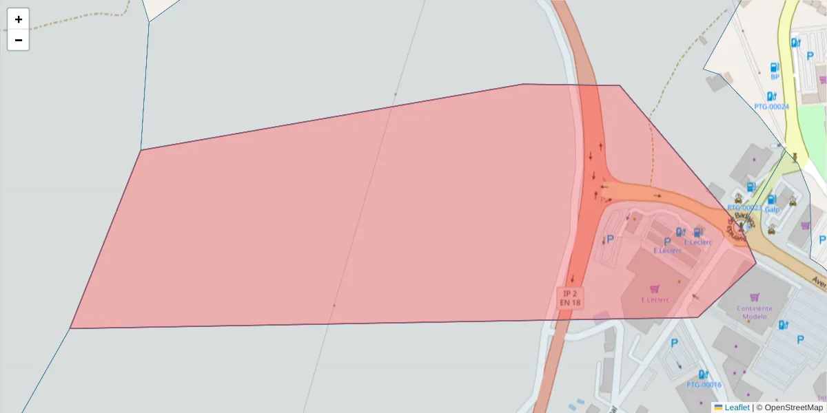 Mapa detalhado do código postal 7300-000 com limites, códigos postais vizinhos e agências dos correios