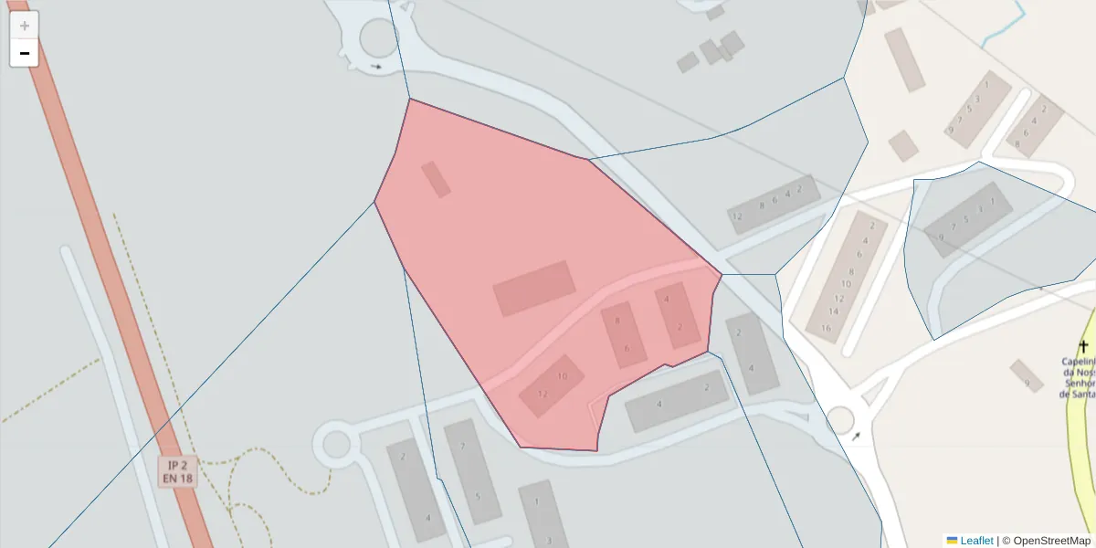 Mapa detalhado do código postal 7300-048 com limites, códigos postais vizinhos e agências dos correios