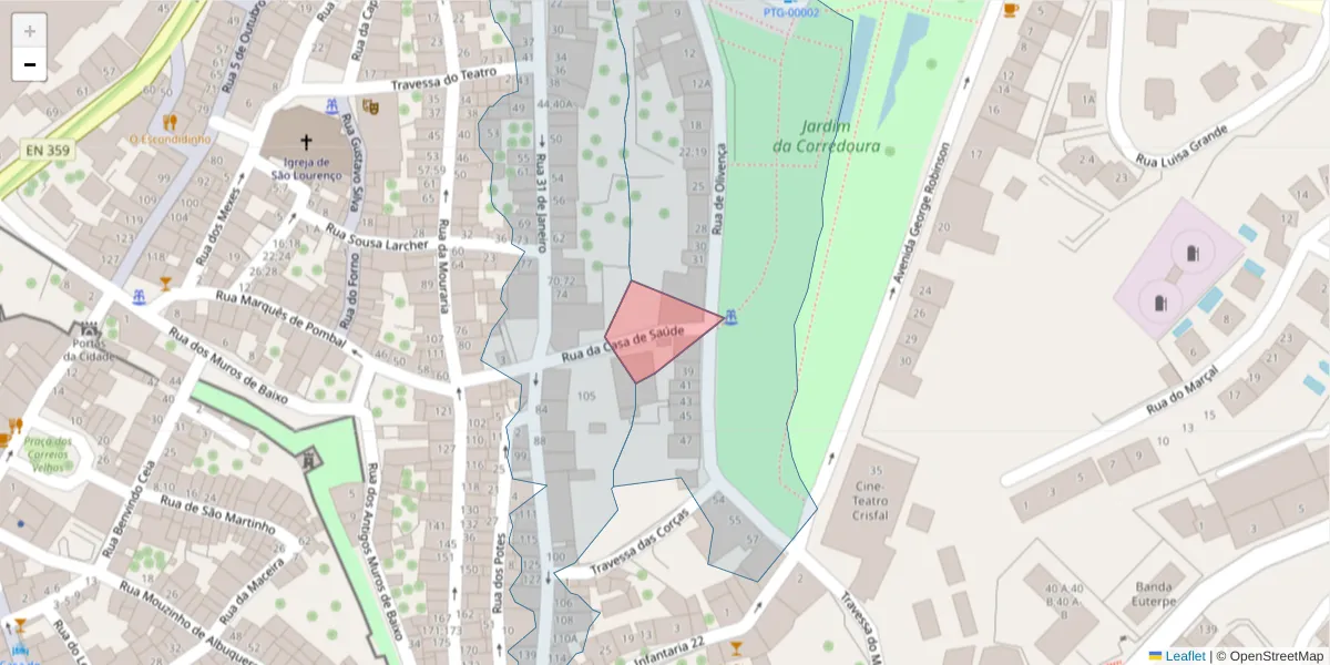 Mapa detalhado do código postal 7300-137 com limites, códigos postais vizinhos e agências dos correios