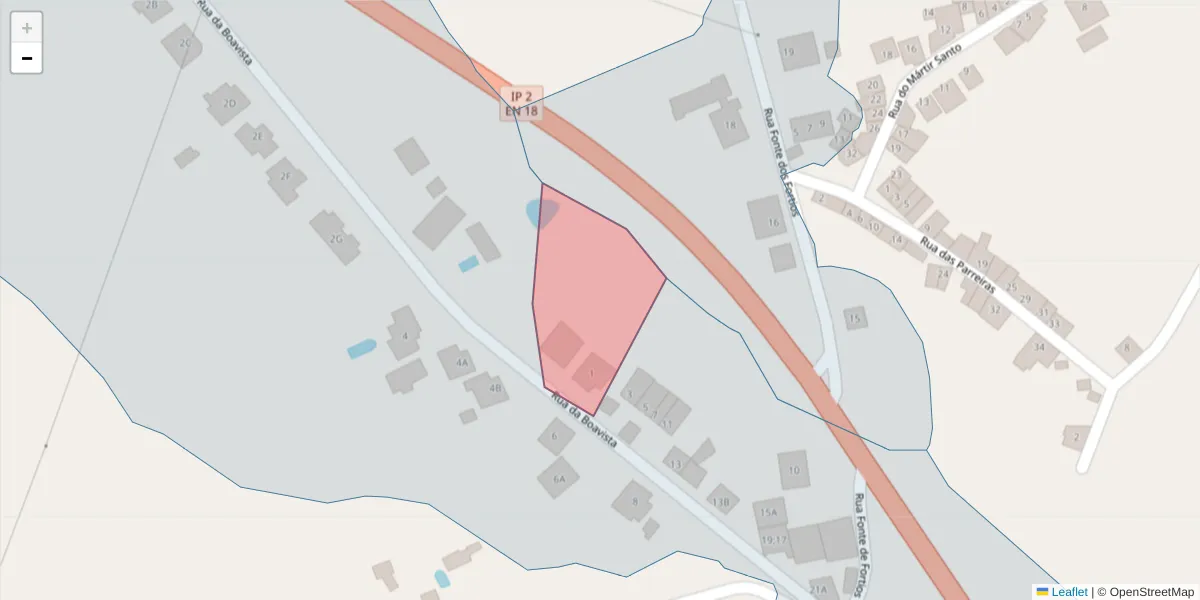 Mapa detalhado do código postal 7300-383 com limites, códigos postais vizinhos e agências dos correios