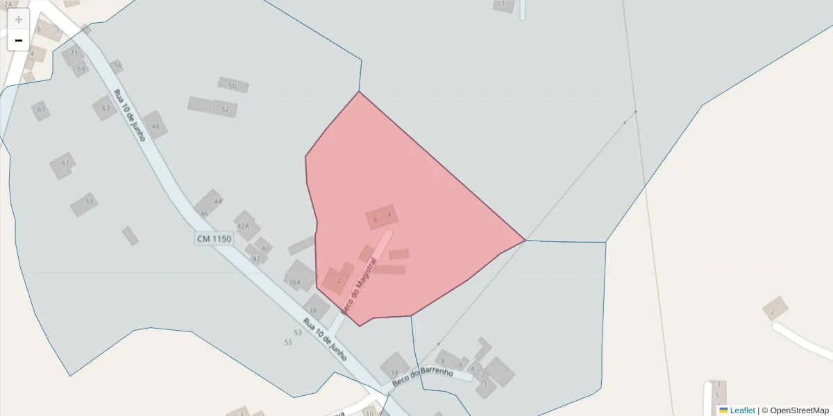 Mapa detalhado do código postal 7300-585 com limites, códigos postais vizinhos e agências dos correios