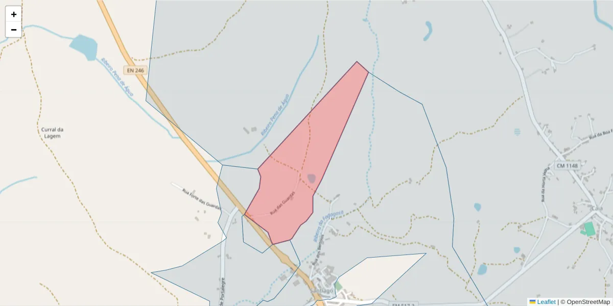 Mapa detalhado do código postal 7300-601 com limites, códigos postais vizinhos e agências dos correios