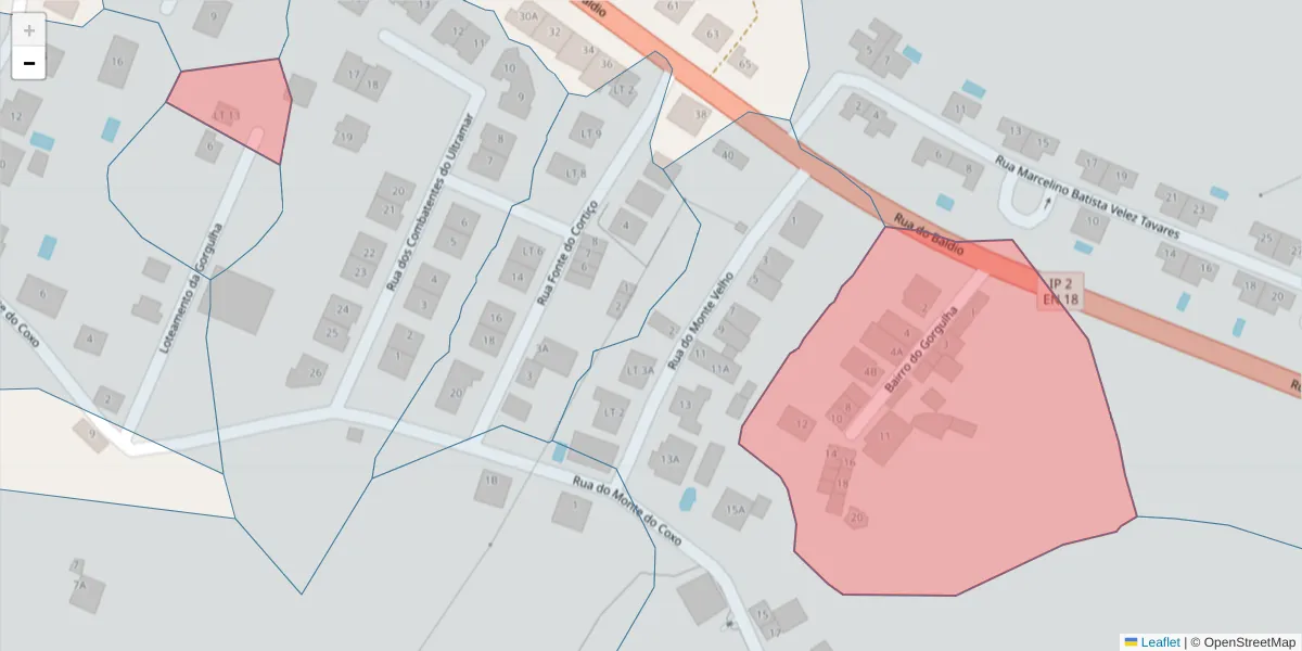 Mapa detalhado do código postal 7300-652 com limites, códigos postais vizinhos e agências dos correios