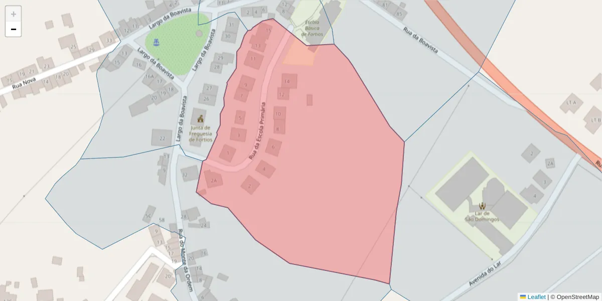 Mapa detalhado do código postal 7300-663 com limites, códigos postais vizinhos e agências dos correios