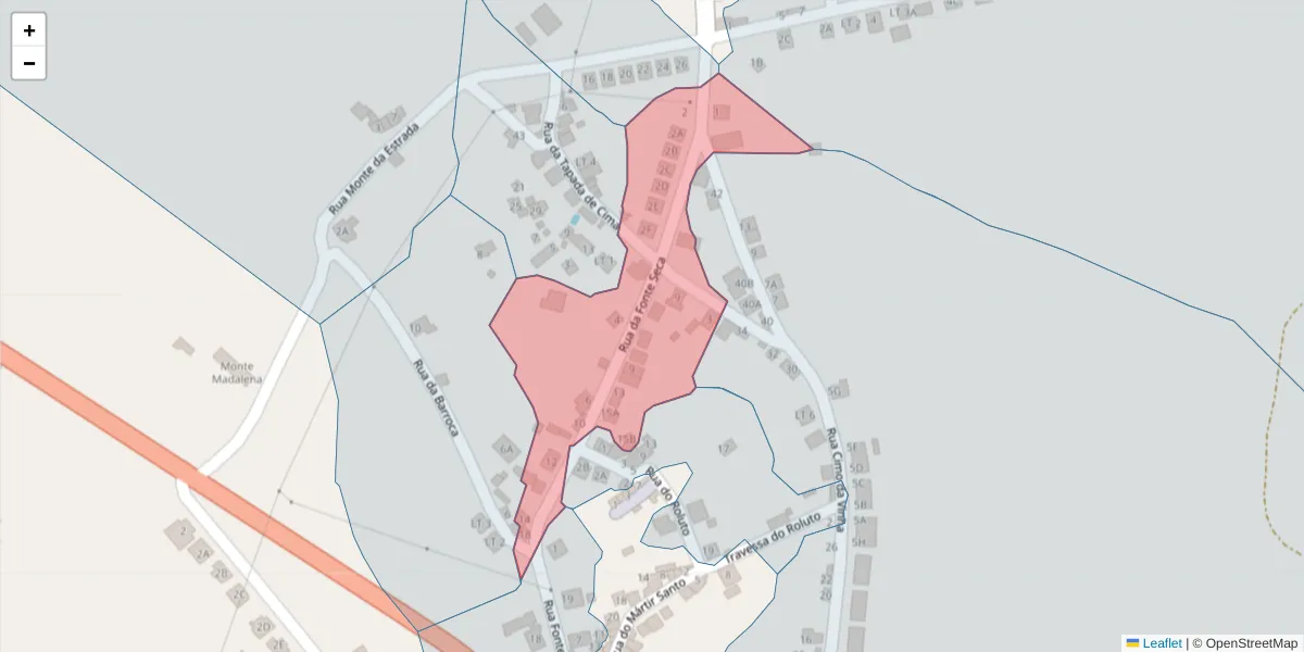 Mapa detalhado do código postal 7300-665 com limites, códigos postais vizinhos e agências dos correios